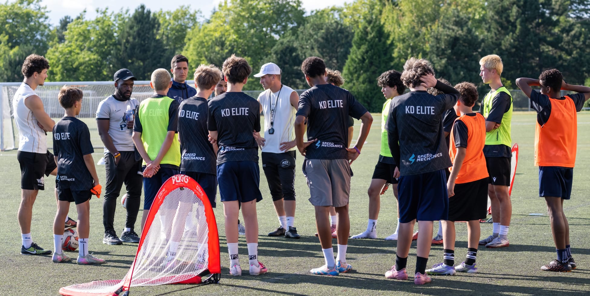 KD Elite coaching staff briefing players at a previous performance camp