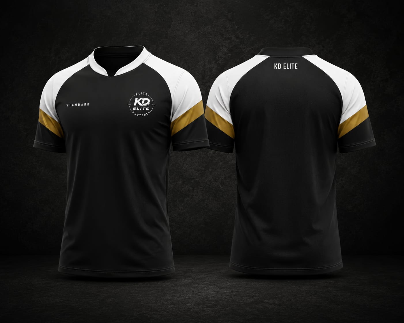 KD Elite Training Shirt — black performance jersey, front and back